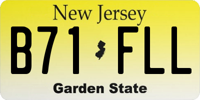 NJ license plate B71FLL