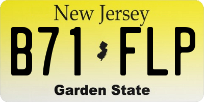 NJ license plate B71FLP
