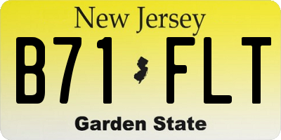 NJ license plate B71FLT