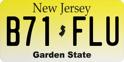 NJ license plate B71FLU
