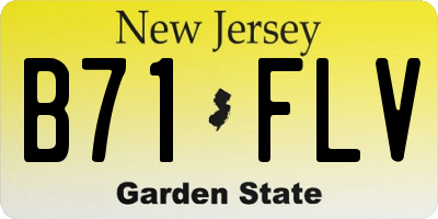 NJ license plate B71FLV