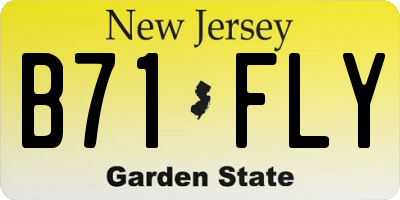 NJ license plate B71FLY
