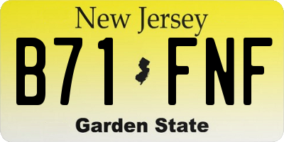 NJ license plate B71FNF
