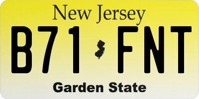 NJ license plate B71FNT