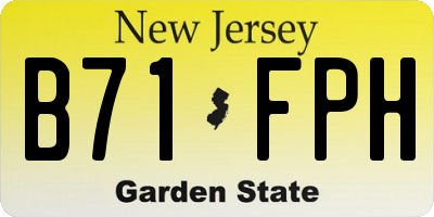 NJ license plate B71FPH