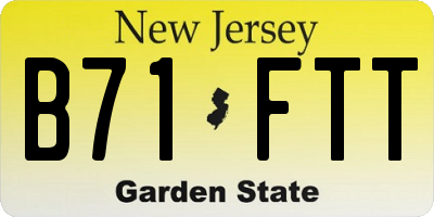 NJ license plate B71FTT