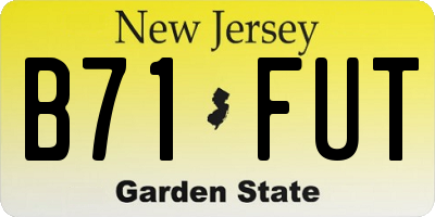 NJ license plate B71FUT