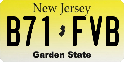 NJ license plate B71FVB