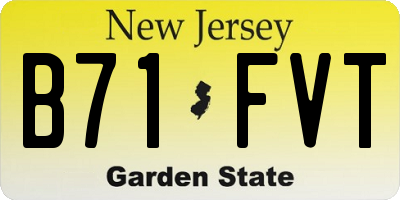 NJ license plate B71FVT