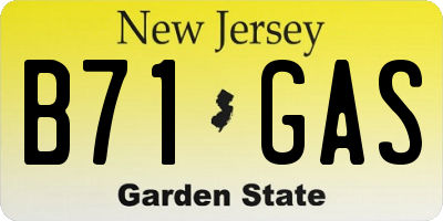 NJ license plate B71GAS