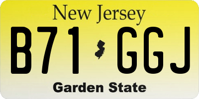 NJ license plate B71GGJ