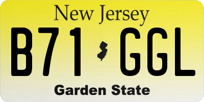 NJ license plate B71GGL