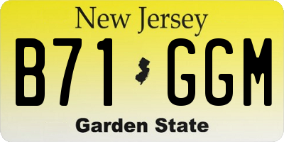 NJ license plate B71GGM