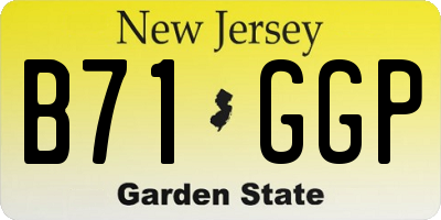NJ license plate B71GGP