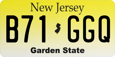 NJ license plate B71GGQ