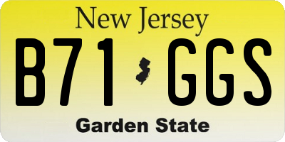 NJ license plate B71GGS