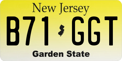 NJ license plate B71GGT