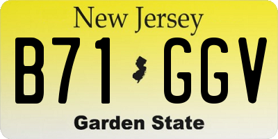 NJ license plate B71GGV