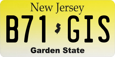 NJ license plate B71GIS