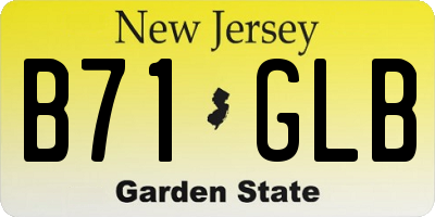 NJ license plate B71GLB