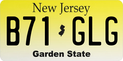 NJ license plate B71GLG