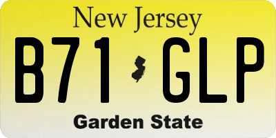 NJ license plate B71GLP