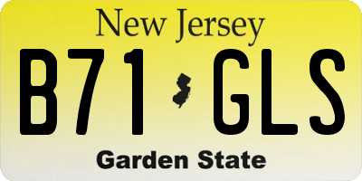 NJ license plate B71GLS