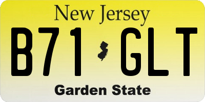 NJ license plate B71GLT
