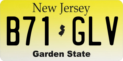 NJ license plate B71GLV