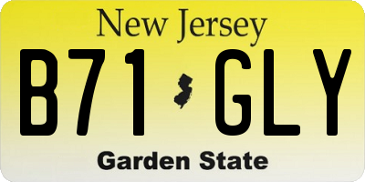 NJ license plate B71GLY