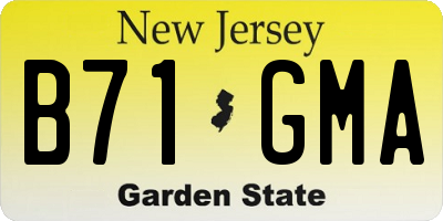 NJ license plate B71GMA