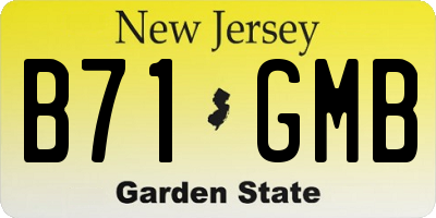 NJ license plate B71GMB