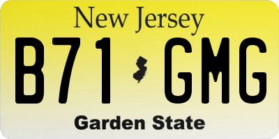 NJ license plate B71GMG