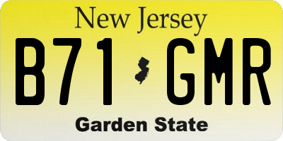 NJ license plate B71GMR