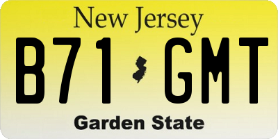 NJ license plate B71GMT