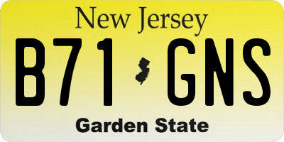 NJ license plate B71GNS