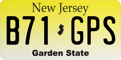 NJ license plate B71GPS