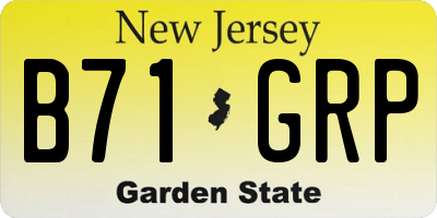 NJ license plate B71GRP