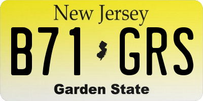 NJ license plate B71GRS