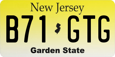 NJ license plate B71GTG