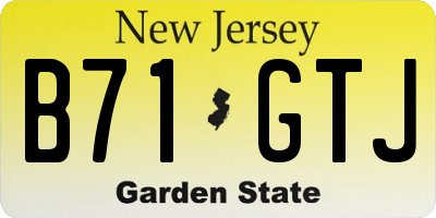 NJ license plate B71GTJ