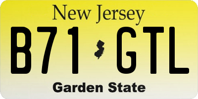 NJ license plate B71GTL
