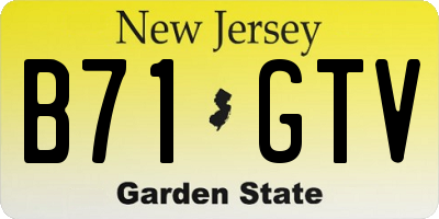 NJ license plate B71GTV