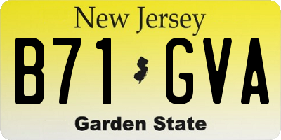 NJ license plate B71GVA