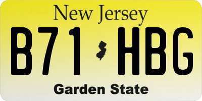 NJ license plate B71HBG