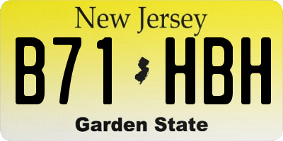 NJ license plate B71HBH