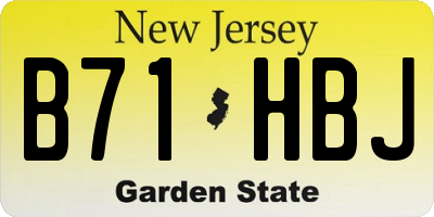 NJ license plate B71HBJ