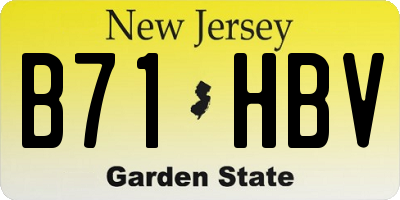 NJ license plate B71HBV