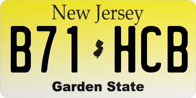 NJ license plate B71HCB