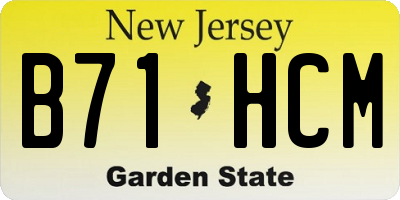 NJ license plate B71HCM